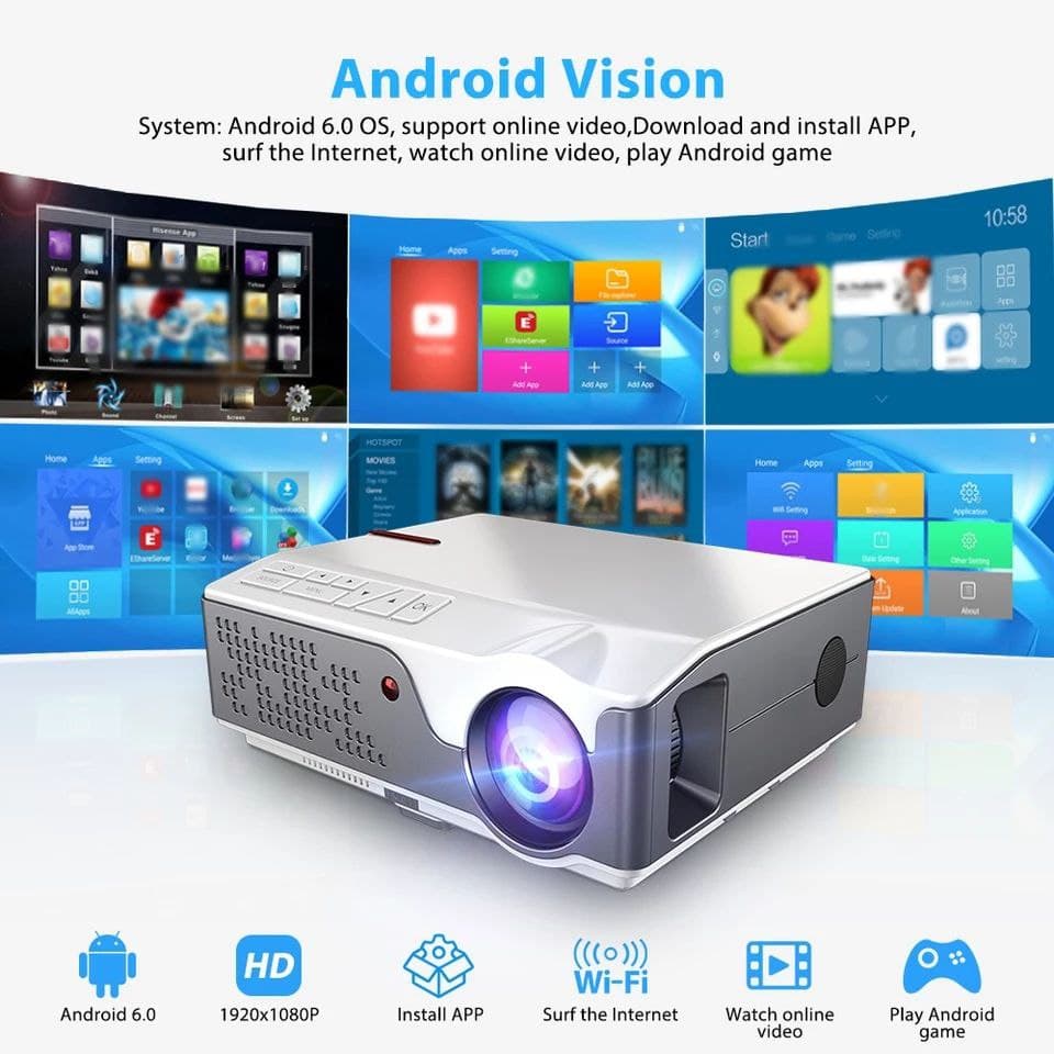 Проектор TD96 Андроид Wi-Fi  1920x1080P / 7000 люмен